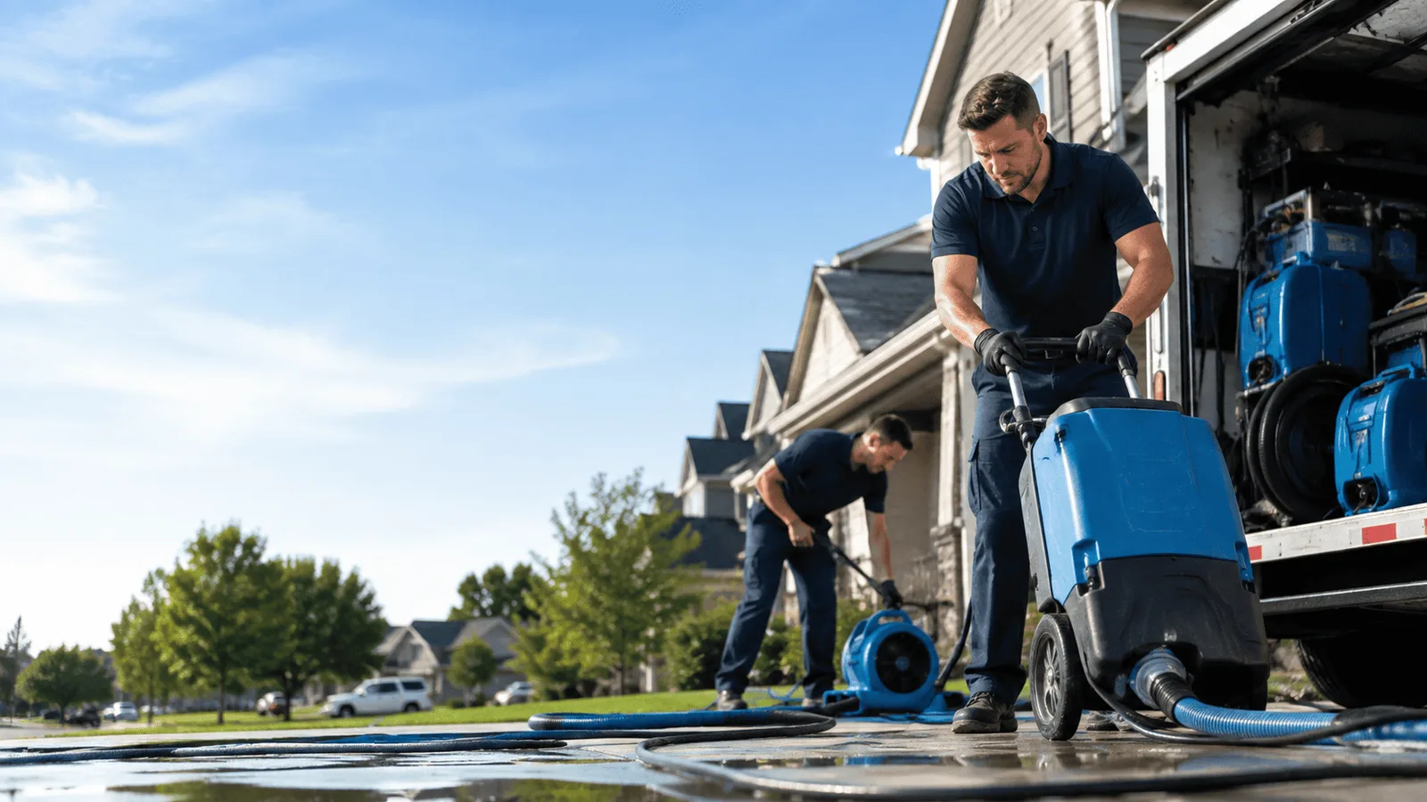 Dehumidification being performed in Amorita, OK
